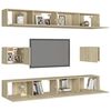 vidaXL Ensemble de meubles TV 6 pcs Ch&ecirc;ne sonoma Bois d'ing&eacute;nierie