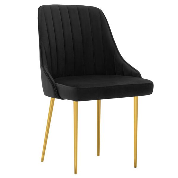 vidaXL Chaises &agrave; manger lot de 2 noir velours