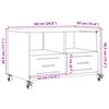 vidaXL Meuble TV rose 68x39x43,5 cm acier