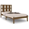 vidaXL Cadre de lit sans matelas marron miel 75x190 cm bois massif