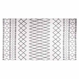 vidaXL Tapis lavable 190x300 cm noir et blanc