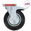 vidaXL 24 pcs Roulettes pivotantes 200 mm