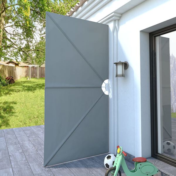 vidaXL Auvent latéral pliable de terrasse Gris 300 x 150 cm