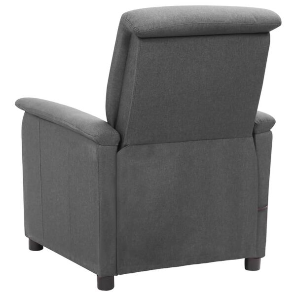 vidaXL Fauteuil de massage inclinable Gris clair Tissu