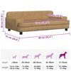 vidaXL Lit pour chien marron 90x53x30 cm velours