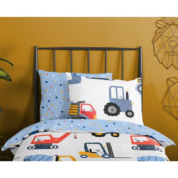 Good Morning Housse de couette pour enfants Machines 140x200/220 cm