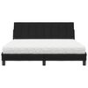 vidaXL Lit avec matelas Hanko noir 160x200 cm tissu