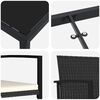 vidaXL Ensemble de salle &agrave; manger pour jardin 7 pcs Noir