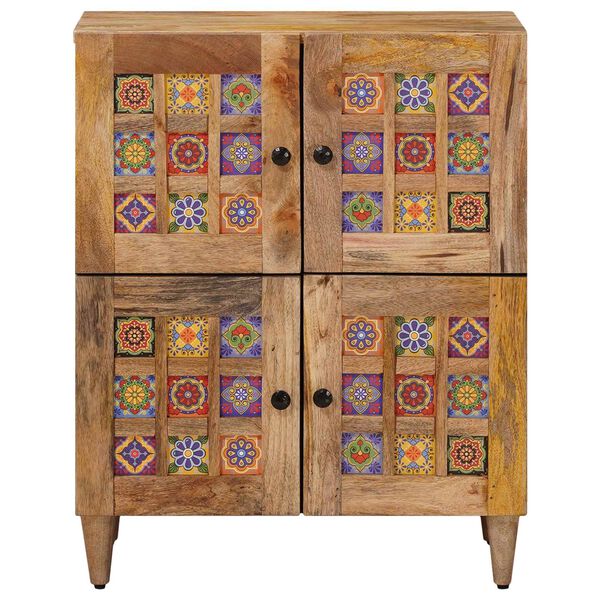vidaXL Buffet Naturel 60 x 33,5 x 75 cm Bois de mangue massif