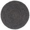 vidaXL Napperons 6 pcs Gris fonc&eacute; Plain 38 cm Rond Jute