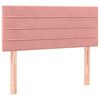 vidaXL Sommier &agrave; lattes de lit avec matelas et LED Rose 90x200 cm