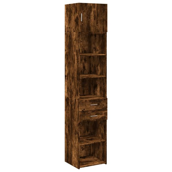 vidaXL Armoire de rangement mince ch&ecirc;ne fum&eacute; 45x42,5x225 cm