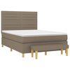 vidaXL Sommier &agrave; lattes de lit avec matelas Taupe 140x190 cm Tissu