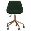 vidaXL Chaises pivotantes &agrave; manger lot de 2 vert fonc&eacute; velours