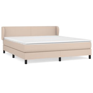 vidaXL Sommier &agrave; lattes de lit avec matelas Cappuccino 160x200 cm