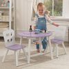 KidKraft Table de rangement et chaises enfant Ronde Lavande et blanc
