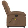 vidaXL Fauteuil de massage inclinable Marron Tissu