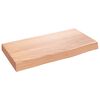 vidaXL &Eacute;tag&egrave;re murale marron clair 40x20x4 cm bois ch&ecirc;ne massif trait&eacute;