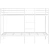 VidaXL Lit superpos&eacute; sans matelas blanc 107x203 cm acier