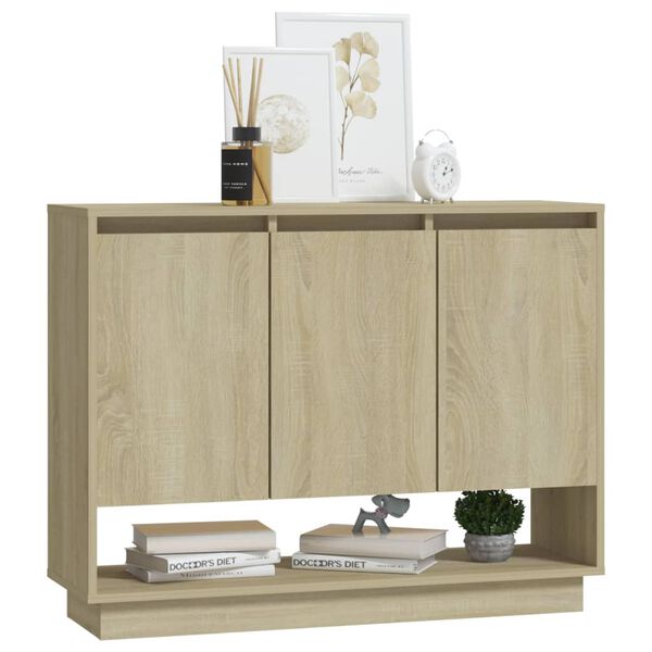 vidaXL Buffet Chêne sonoma 97x31x75 cm Bois d'ingénierie