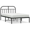 vidaXL Cadre de lit métal sans matelas avec tête de lit noir 120x190cm