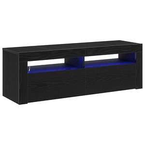vidaXL Meuble TV Ch&ecirc;ne noir 120 x 35 x 40 cm Bois d'ing&eacute;nierie