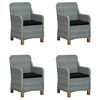 vidaXL Ensemble &agrave; manger de jardin 5 pcs Gris clair