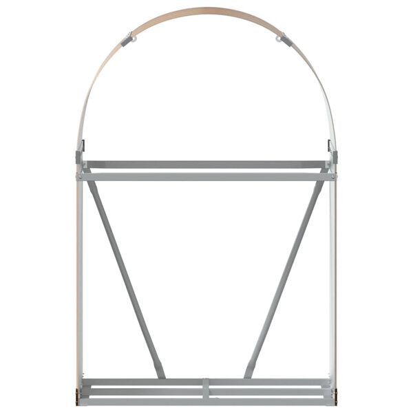vidaXL Porte-b&ucirc;ches aspect bois 80x45x120 cm acier galvanis&eacute;