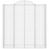 vidaXL Paniers à gabions arqués 8 pcs 200x50x200/220 cm Fer galvanisé