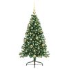 vidaXL Sapin de No&euml;l artificiel pr&eacute;-&eacute;clair&eacute; Vert 120 cm PVC
