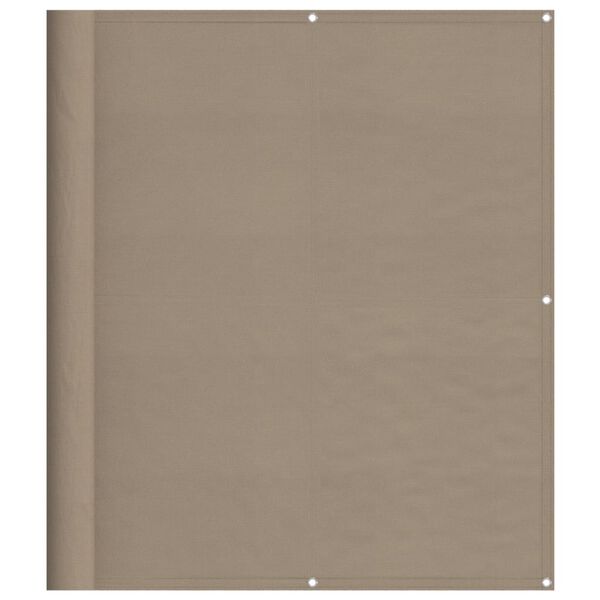 vidaXL &Eacute;cran de balcon taupe 120x800 cm 100% polyester oxford