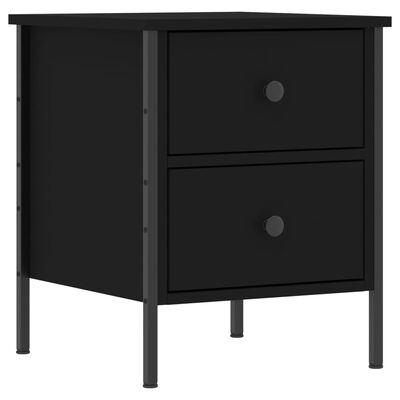 vidaXL Table de chevet noir 40x42x50 cm bois d’ingénierie
