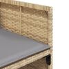 vidaXL Ensemble &agrave; manger de jardin coussins 5 pcs m&eacute;lange beige rotin