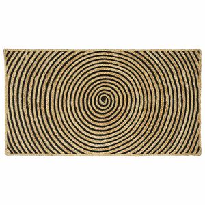 vidaXL Tapis Naturel et Noir 60 x 110 cm Jute