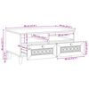 vidaXL Table basse Blanc 80 x 54 x 40 cm Bois d'acacia massif