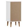 vidaXL Commode MOLDE Blanc 40x35x82 cm Bois de pin massif