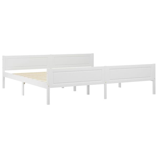 vidaXL Cadre de lit sans matelas blanc bois massif de pin 200x200 cm