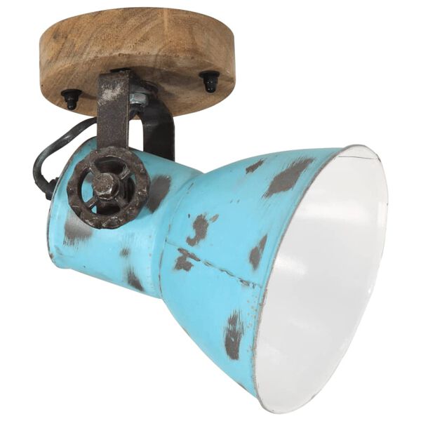 vidaXL Lampe murale 25 W bleu d&eacute;lav&eacute; 11,5x11,5x25 cm E27