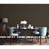 DUTCH WALLCOVERINGS Papier peint Geometric Noir et dor&eacute;