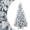 vidaXL Sapin de No&euml;l artificiel &agrave; branches pliantes, duveteux de neige