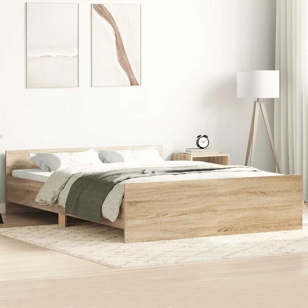 vidaXL Cadre de lit sans matelas gris b&eacute;ton 120x190 cm