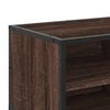 vidaXL Meuble TV ch&ecirc;ne marron 80x34,5x40 cm bois d'ing&eacute;nierie et m&eacute;tal