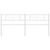 vidaXL T&ecirc;te de lit de remplacement m&eacute;tal blanc 180 cm