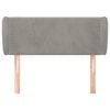 vidaXL T&ecirc;te de lit avec oreilles Gris clair 93x23x78/88 cm Velours