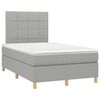 vidaXL Sommier &agrave; lattes de lit matelas LED gris clair 120x190 cm tissu