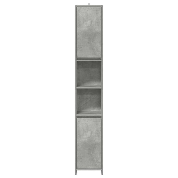 vidaXL Armoire de salle de bain Gris béton 30x30x183,5 cm Aggloméré