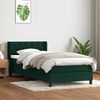 vidaXL Sommier &agrave; lattes de lit et matelas vert fonc&eacute; 80x220 cm velours
