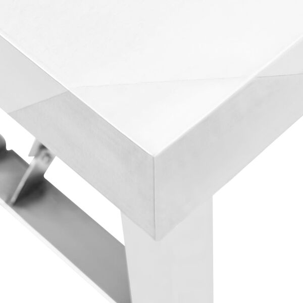 Table De Travail Acier Inoxydable Avec Dosseret - 180 X 60 X 16,5 Cm