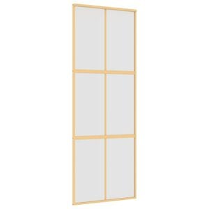 vidaXL Porte coulissante dor&eacute; 76x205 cm verre ESG d&eacute;poli et aluminium