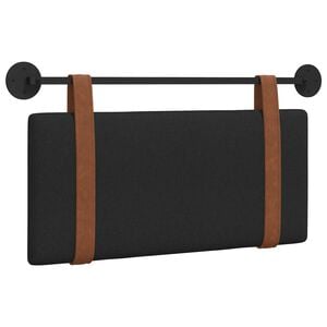 vidaXL T&ecirc;te de lit suspendue Noir PU antique